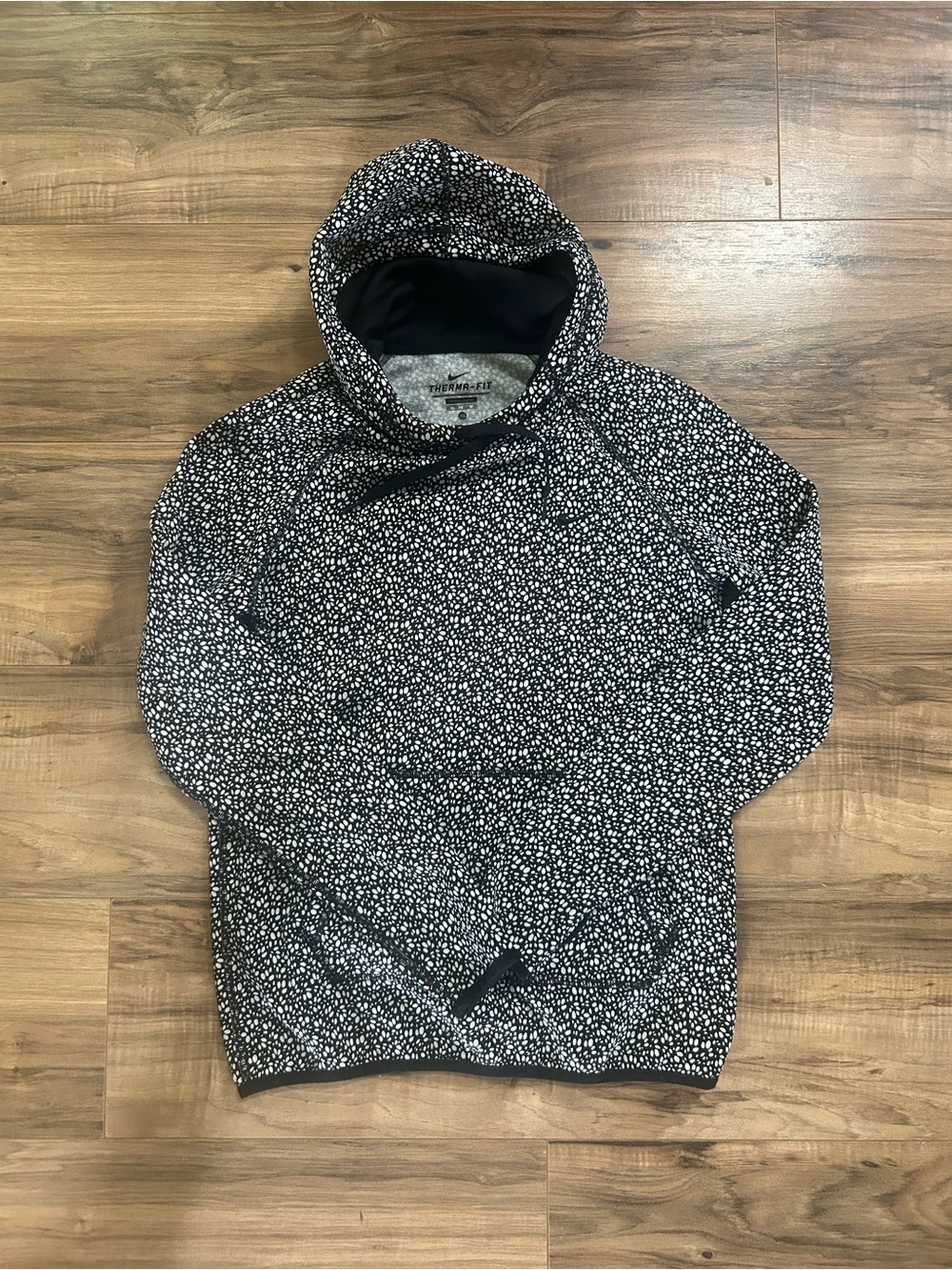 Women’s Black and White Patterned Nike Hoodie Sweatshirt